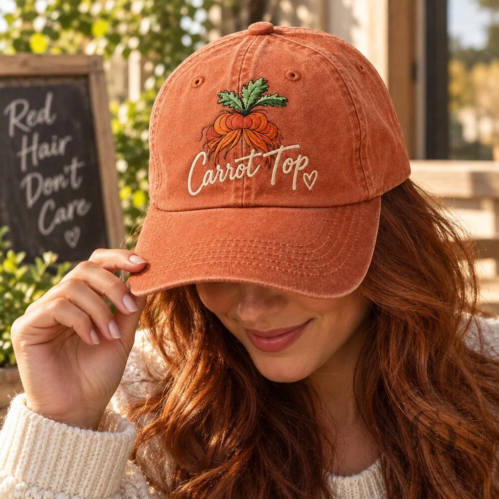 Carrot Top Redhead Identity Embroidered Cap
