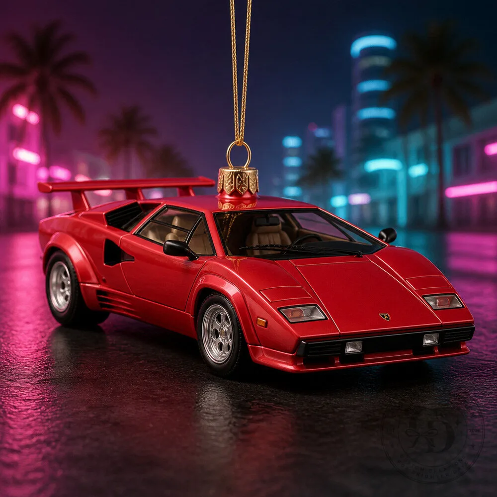 GTA 6 Sports Car Christmas Ornament 3D Vehicle Collectible for Gamers Car Fans and Holiday Gifts