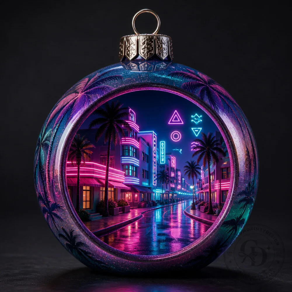 GTA 6 Christmas Ornament 3D Diorama for Unique Holiday Decor