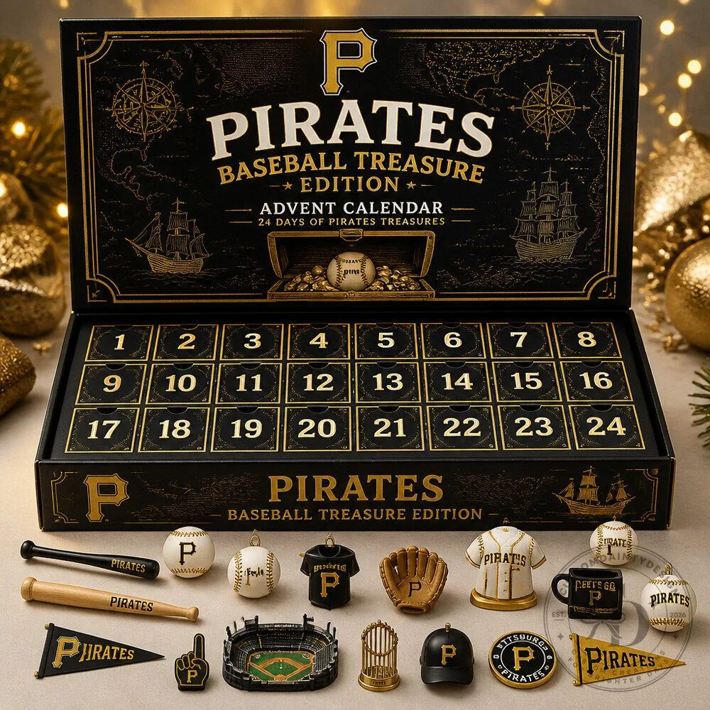 24 Day Pirates Baseball Advent Calendar With Collectible Treasure Reveals