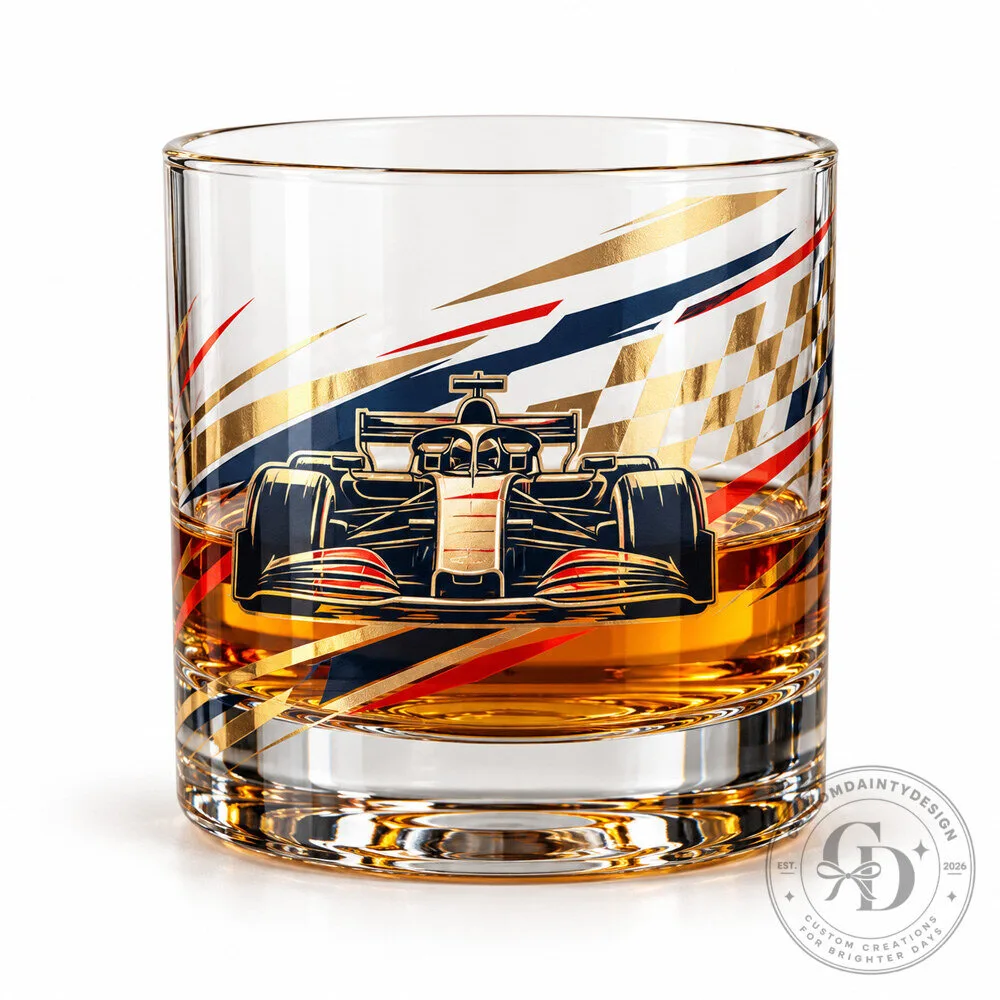 Max Verstappen Red Bull Racing F1 Champion Glass