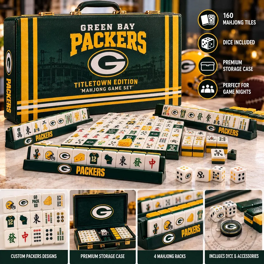 Green Bay Packers Titletown Edition Mahjong Game Set
