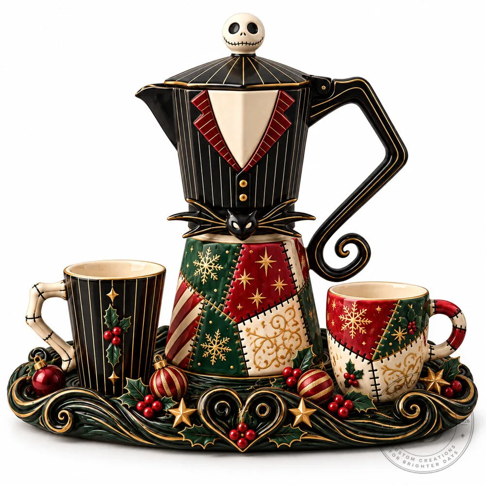 The Nightmare Before Christmas Jack and Sally Moka Set